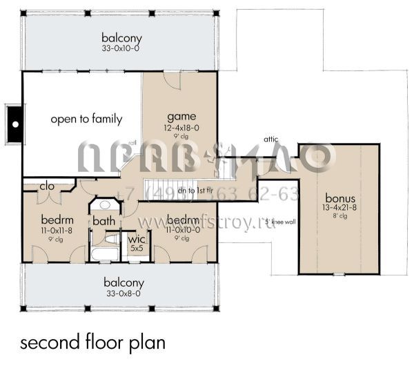 Проект двухэтажного дома с гаражом на две машины в стиле Особняк S5-228 (9401-00100)