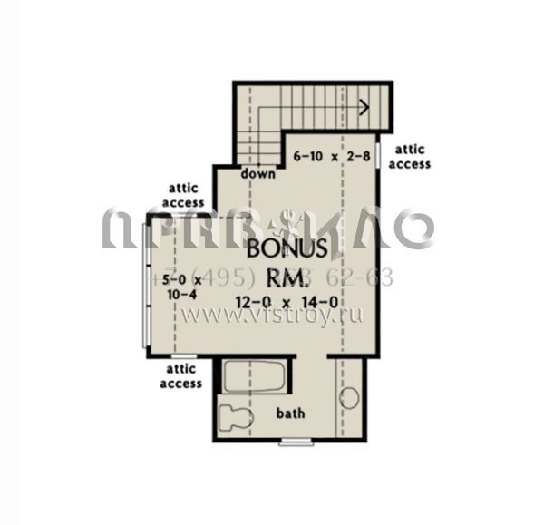 Проект одноэтажного дома с гаражом на две машины в американском стиле S5-198 (2865-00109)