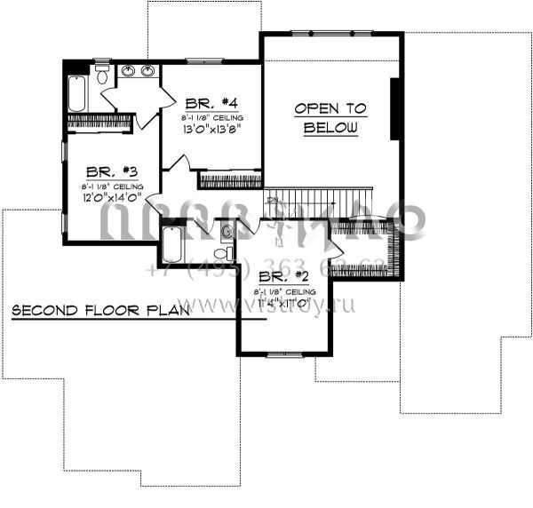 Проект двухэтажного дома с гаражом на три и более машин в скандинавском стиле S5-296 (1020-00318)