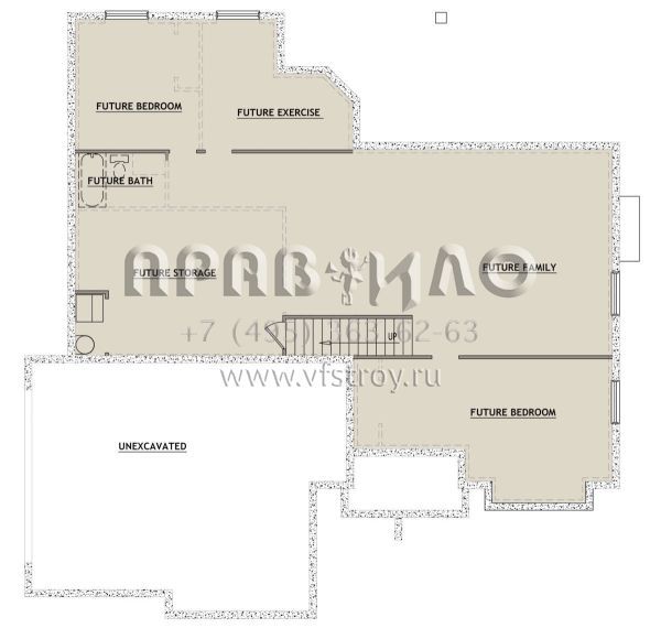 Проект двухэтажного дома с гаражом на две машины в стиле Ранчо S5-289 (8768-00098)
