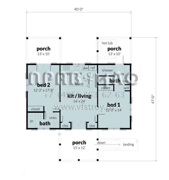 Проект дома над водой S5-93 (028-00174)