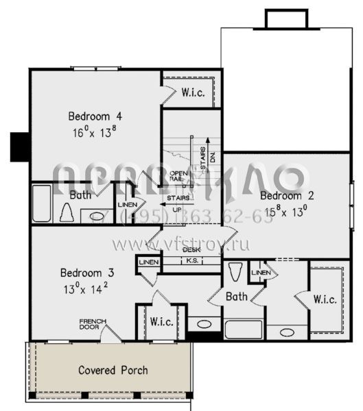 Проект двухэтажного дома с гаражом на две машины в стиле Ранчо S5-316 (8594-00278)