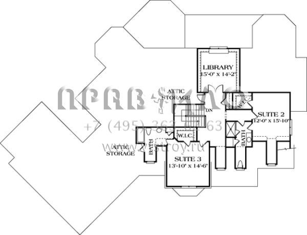 Проект двухэтажного дома с гаражом на три и более машин в американском стиле S5-389 (3323-00421)