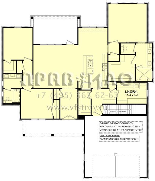 Проект одноэтажного дома с гаражом на две машины в современном стиле S5-163 (041-00252)