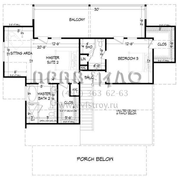 Проект двухэтажного дома без гаража в современном стиле S5-183 (940-00011)