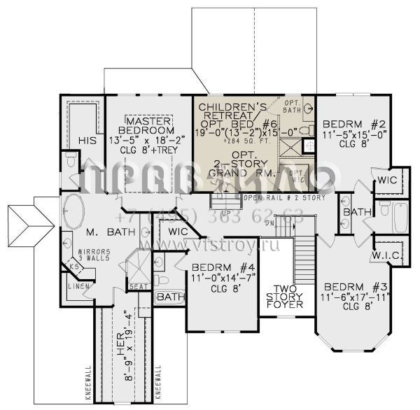 Проект двухэтажного дома с гаражом на две машины в стиле Ранчо S5-322 (699-00269)