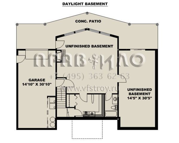 Проект двухэтажного дома с гаражом на одну машину в американском стиле S5-268 (039-00730)