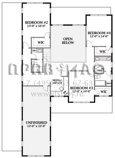 Проект двухэтажного дома с гаражом на три и более машин в современном стиле S5-295 (6849-00068)