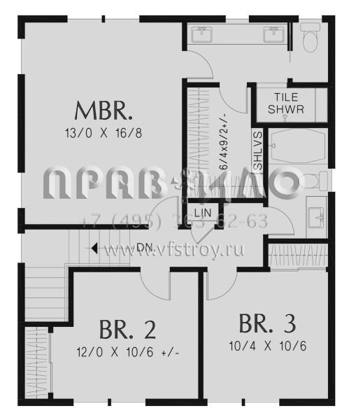 Проект двухэтажного дома без гаража в современном стиле S5-150 (2559-00947)