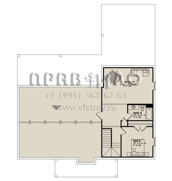 Проект двухэтажного дома с гаражом на две машины в современном стиле S5-197 (7174-00011)