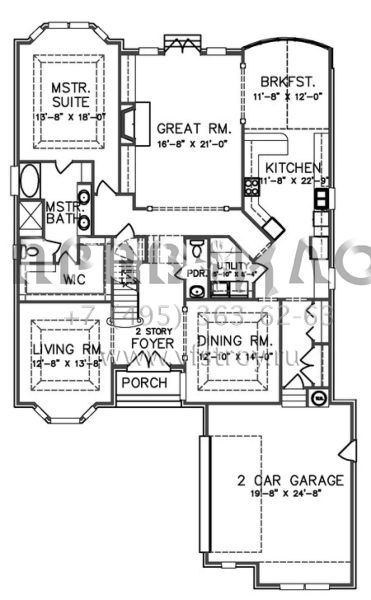 Проект двухэтажного дома с гаражом на две машины в английском стиле S5-337 (6819-00023)