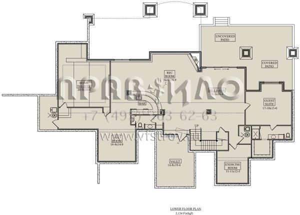 Проект двухэтажного дома с гаражом на три и более машин в американском стиле S5-457 (5631-00108)