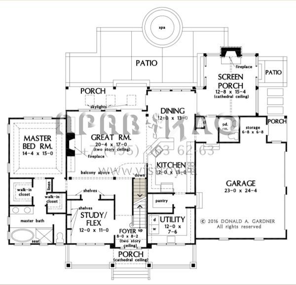 Проект двухэтажного дома с гаражом на две машины в американском стиле S5-237 (2865-00169)