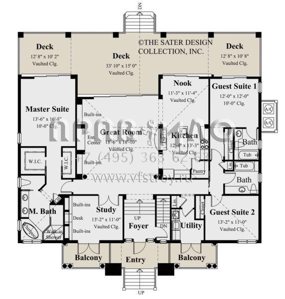 Проект особняка с гаражом на две машины S5-232 (8436-00113)