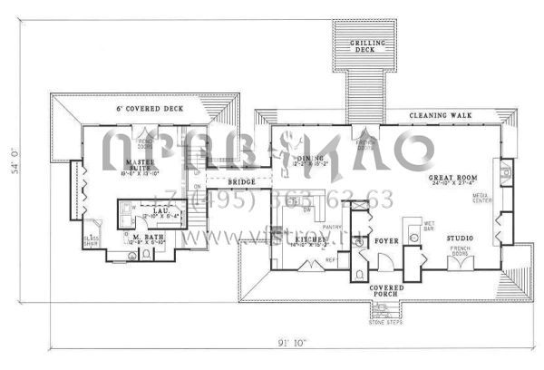 Проект двухэтажного дома без гаража в прибрежном стиле S5-242 (110-00212)