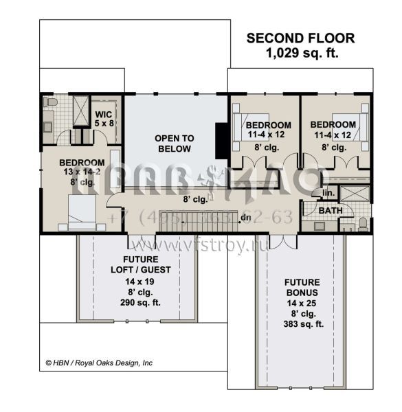Проект двухэтажного дома с гаражом на две машины в американском стиле S5-280 (098-00371)