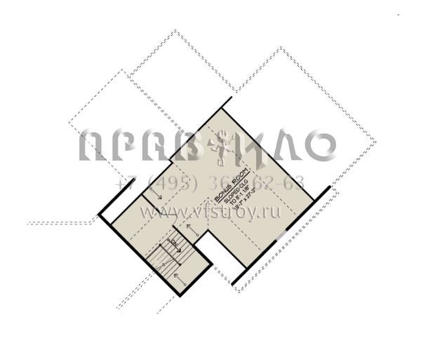 Проект одноэтажного дома с гаражом на три и более машин в американском стиле S5-309 (5032-00254)