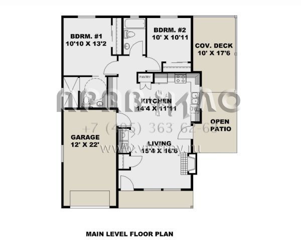 Проект одноэтажного дома с гаражом на три и более машин в стиле Шале S5-92 (039-00728)