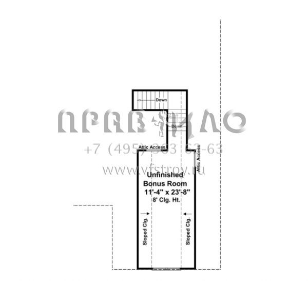 Проект одноэтажного дома с гаражом на две машины в американском стиле S5-169 (348-00176)