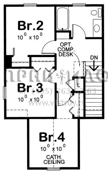 Проект двухэтажного дома с гаражом на две машины в американском стиле S5-137 (402-01555)