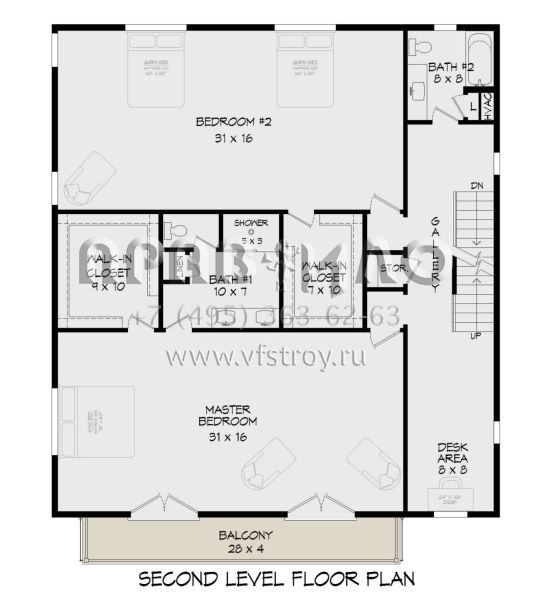 Проект трехэтажного дома без гаража в современном стиле S5-493 (940-00900)