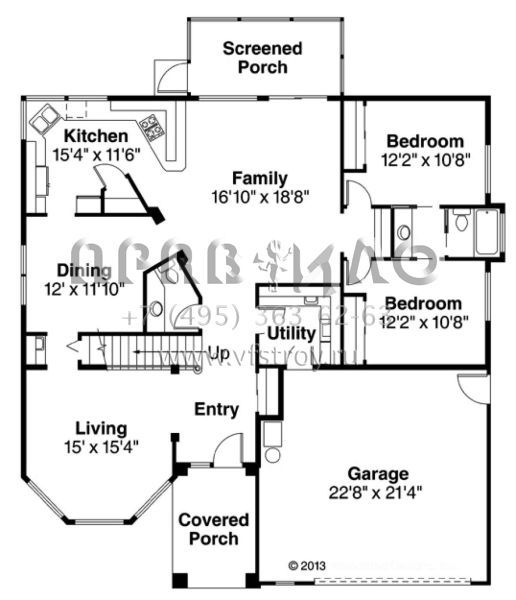 Проект двухэтажного дома с гаражом на две машины в прибрежном стиле S5-223 (035-00620)