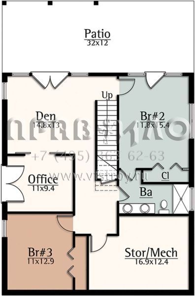 Проект двухэтажного дома с гаражом на одну машину в стиле Шале S5-220 (8504-00112)