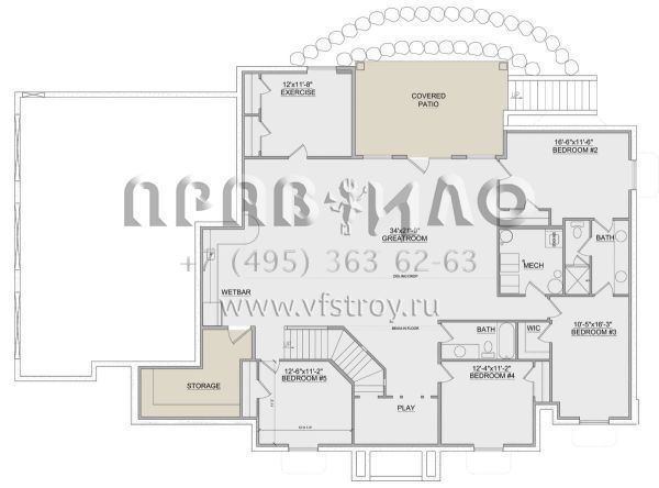 Проект двухэтажного дома с гаражом на три и более машин в английском стиле S5-469 (8768-00047)