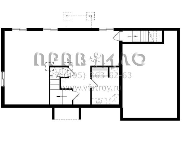 Проект одноэтажного дома с гаражом на одну машину в стиле Ранчо S5-92 (034-01137)