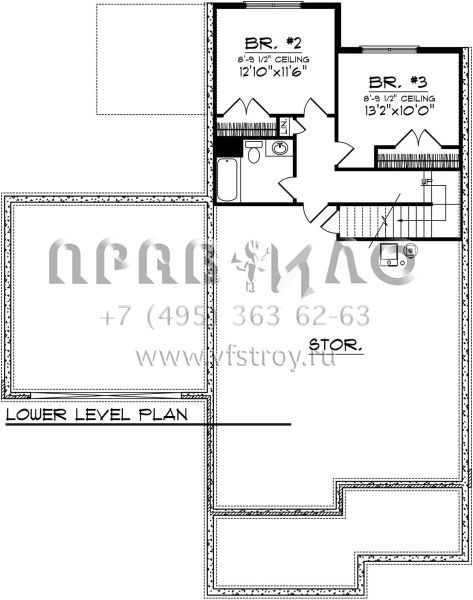 Проект одноэтажного дома с гаражом на две машины в американском стиле S5-183 (1020-00280)