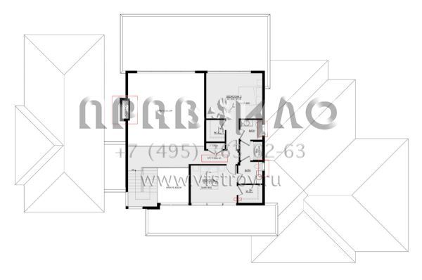 Проект двухэтажного дома с гаражом на три и более машин в современном стиле S5-325 (8937-00035)