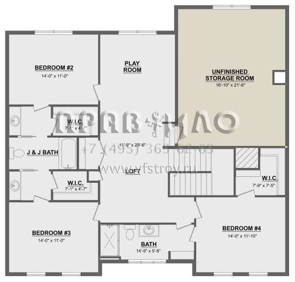 Проект двухэтажного дома с гаражом на три и более машин в современном стиле S5-351 (1958-00003)