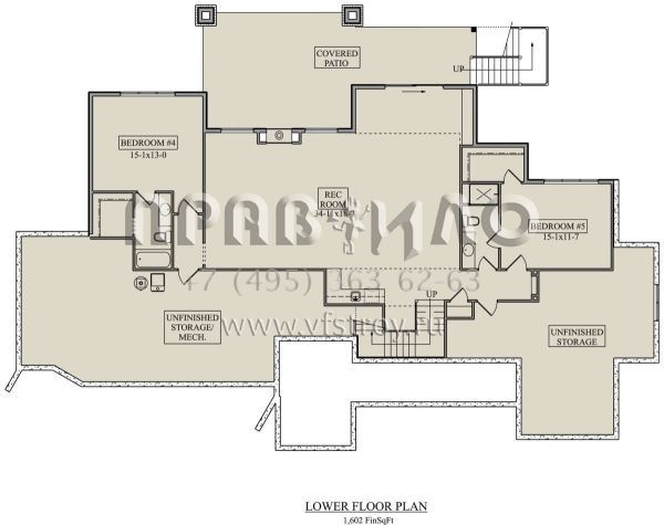 Проект одноэтажного дома с гаражом на три и более машин в американском стиле S5-272 (5631-00136)