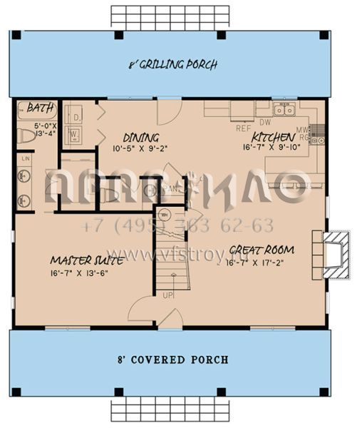 Проект двухэтажного дома без гаража в современном стиле S5-164 (8318-00037)