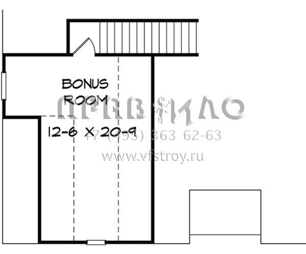 Проект одноэтажного дома с гаражом на две машины в стиле Ранчо S5-162 (6082-00052)