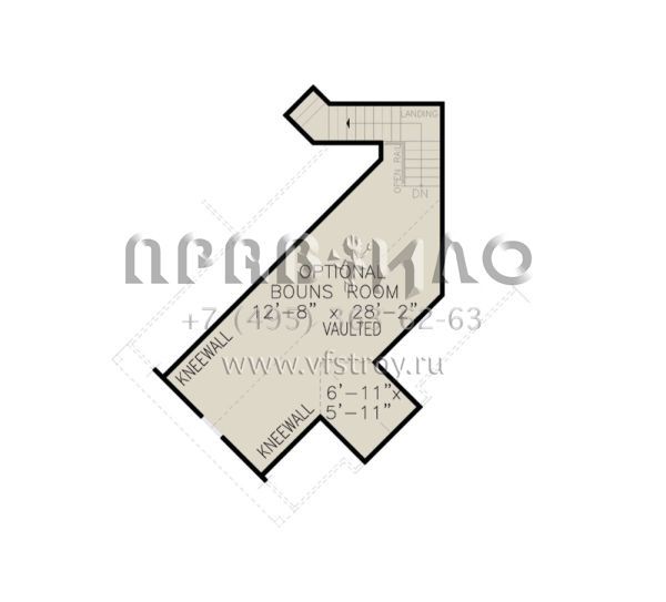 Проект одноэтажного дома с гаражом на две машины в американском стиле S5-201 (699-00315)