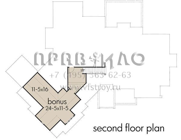 Проект двухэтажного дома с гаражом на три и более машин в американском стиле S5-247 (9401-00093)