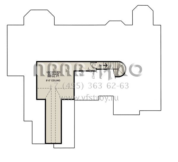 Проект одноэтажного дома с гаражом на три и более машин в стиле Ранчо S5-245 (402-01694)