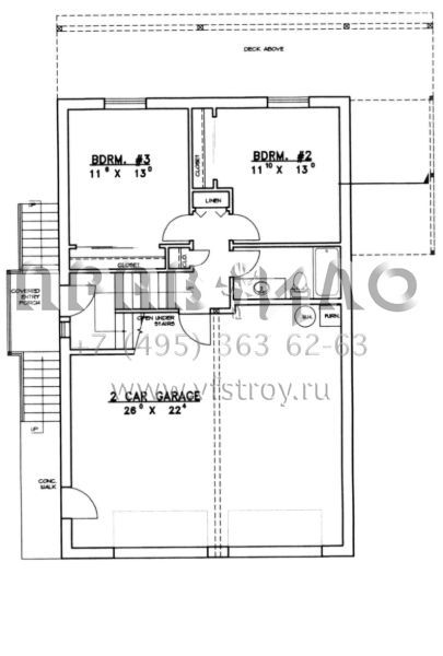 Проект двухэтажного дома с гаражом на две машины в стиле Шале S5-168 (039-00144)