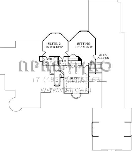 Проект двухэтажного дома с гаражом на две машины в английском стиле S5-508 (3323-00397)