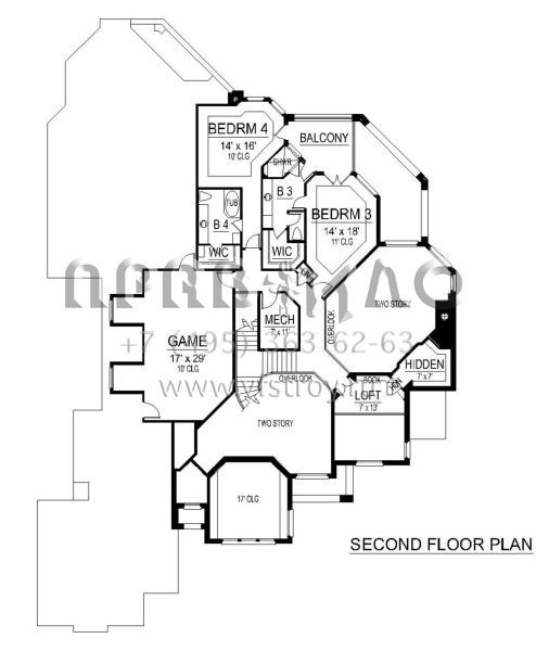 Проект двухэтажного дома с гаражом на две машины в английском стиле S5-464 (5445-00472)