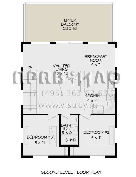 Проект двухэтажного дома без гаража в современном стиле S5-139 (940-00452)