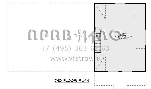 Проект двухэтажного дома с гаражом на три и более машин в американском стиле S5-220 (5032-00005)