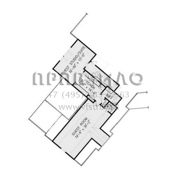 Проект двухэтажного дома с гаражом на три и более машин в американском стиле S5-423 (699-00328)