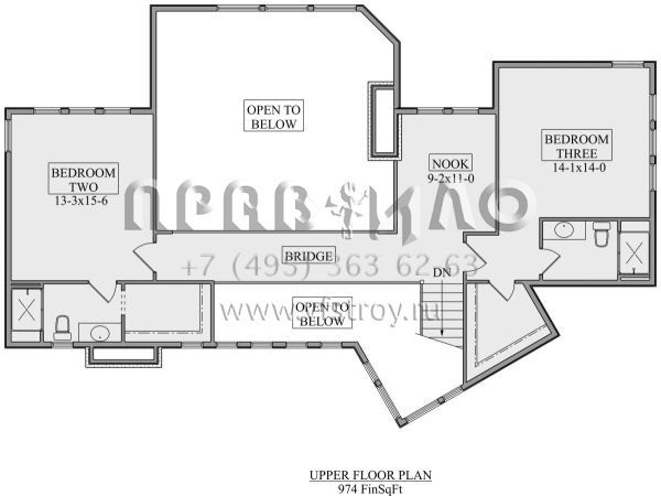 Проект двухэтажного дома с гаражом на три и более машин в современном стиле S5-333 (5631-00107)