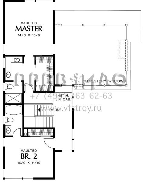 Проект двухэтажного дома с гаражом на две машины в современном стиле S5-190 (2559-00413)