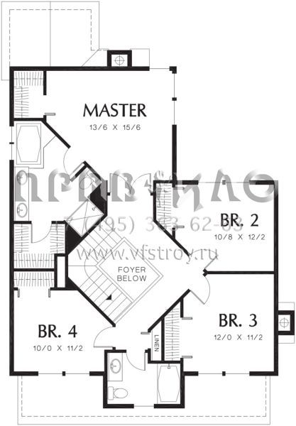 Проект двухэтажного дома с гаражом на две машины в американском стиле S5-205 (2559-00475)