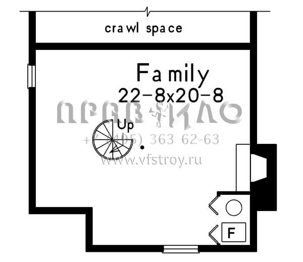 Проект одноэтажного дома без гаража в стиле Ранчо S5-147 (5633-00414)