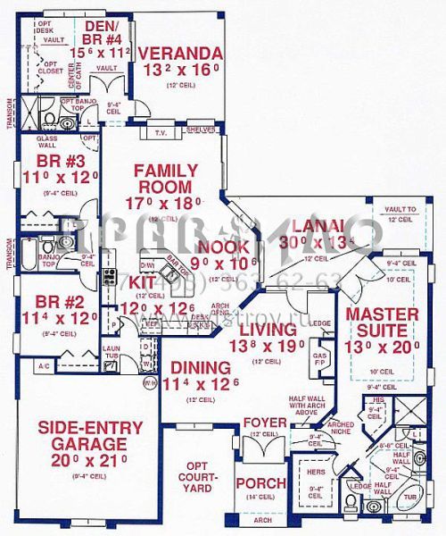 Проект одноэтажного дома с гаражом на две машины в современном стиле S5-230 (4766-00130)