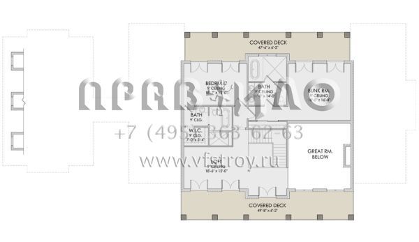 Проект двухэтажного дома с гаражом на три и более машин в современном стиле S5-452 (6422-00019)
